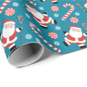 Lacrosse Player Holiday Gift Geschenkpapier (Rolleneckpunkt)