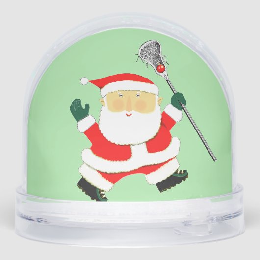 Lacrosse Player Holiday Gift Schneekugeln (Rückseite)