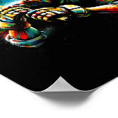 Lacrosse Player Illustration Youth Boys Girls Kind Poster (Ecke)