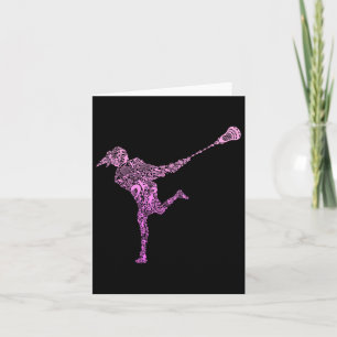 Lacrosse Player Jugend Girls Frauen Kinder Karte