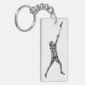 Lacrosse Player Keyring Schlüsselanhänger (Vorderseite links)