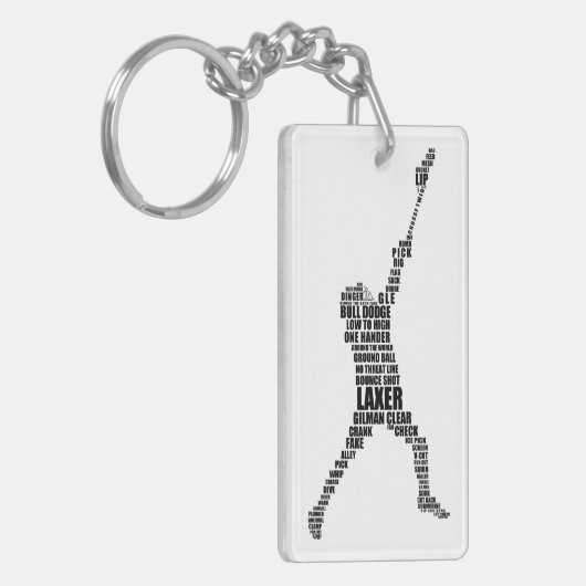 Lacrosse Player Keyring Schlüsselanhänger (Vorderseite links)