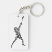 Lacrosse Player Keyring Schlüsselanhänger (Rückseite)
