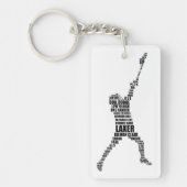 Lacrosse Player Keyring Schlüsselanhänger (Vorderseite)