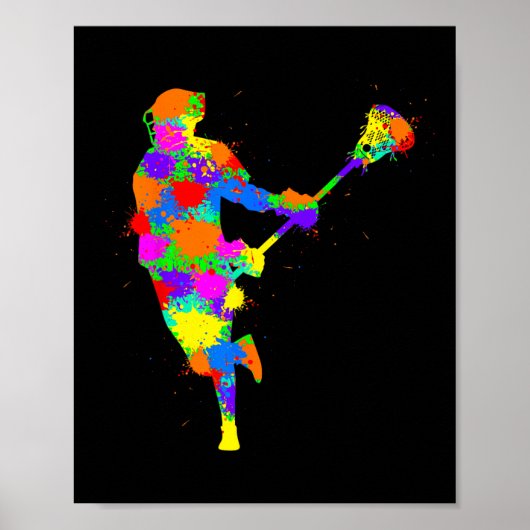 Lacrosse Player Kids Boys Jugend Poster (Vorne)