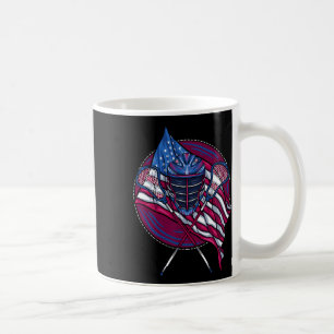 Lacrosse Player Lacrosse Stick Helm Usa American Kaffeetasse