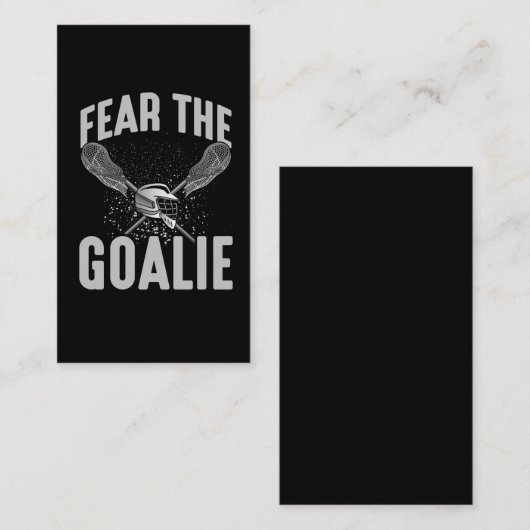 Lacrosse Player Lax Goalie Stick Helm Sport Spaß Visitenkarte (Vorne/Hinten)