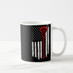 Lacrosse Player Lax Patriotic Goalie Laxing Indepe Kaffeetasse