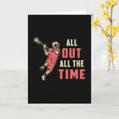 Lacrosse Player Lax Sport Stick Sport Funny Gesche Karte (Gelbe Blume)