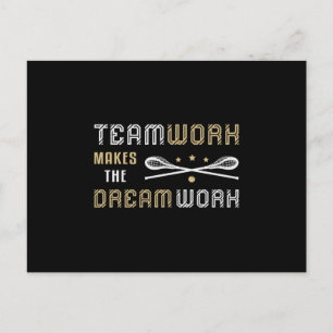 Lacrosse Player Lax Sport Teamwork Funny Geschenk Postkarte