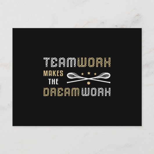 Lacrosse Player Lax Sport Teamwork Funny Geschenk Postkarte (Vorderseite)