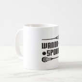 Lacrosse Player Lax Wanna Spoon Funny Gift Idee Kaffeetasse (Vorderseite Links)