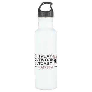Lacrosse Player Outplay Outcast Lax Geschenk Edelstahlflasche