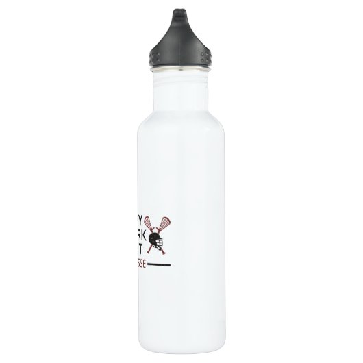 Lacrosse Player Outplay Outcast Lax Geschenk Edelstahlflasche (Rechts)