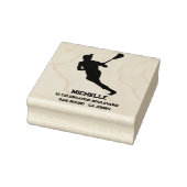 Lacrosse Player Personalisiert Gummistempel (Stempel)