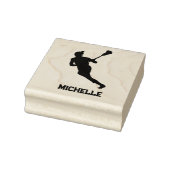 Lacrosse Player Personalisiert Gummistempel (Stempel)