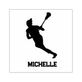 Lacrosse Player Personalisiert Gummistempel (Prägung)