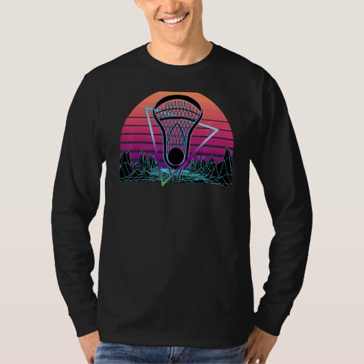 Lacrosse Player Retro Lax T-Shirt (Vorderseite)