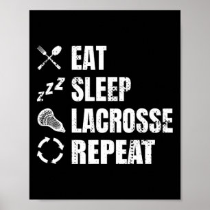 Lacrosse Player Routine esleep Lacrosse Wiederholu Poster