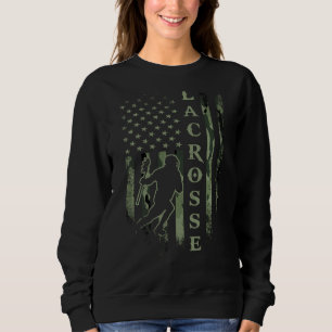 Lacrosse Player Sil, Vintage US-amerikanische Camo Sweatshirt