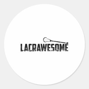 Lacrosse Player Spaß Lacrawsome Lacrosse Runder Aufkleber