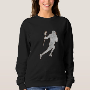 Lacrosse Player Sportcreme beängstigend Sweatshirt