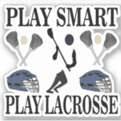 Lacrosse Player Sports Aufkleber (Vorderseite)