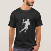 Lacrosse Player Sports Concrete Grunge Distressed T-Shirt (Vorderseite)