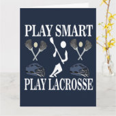 Lacrosse Player Sports Gruß Karte (Gelbe Blume)