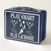 Lacrosse Player Sports Metall Brotdose (Vorderseite)