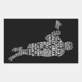 Lacrosse Player Stickers (Vorderseite)