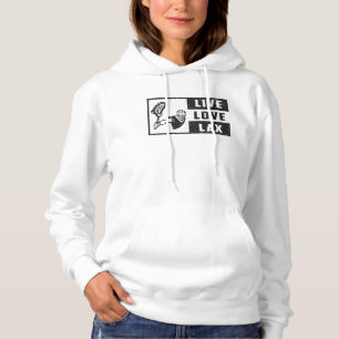 Lacrosse Player Team Live Liebe Lax Funny Gift Ide Hoodie