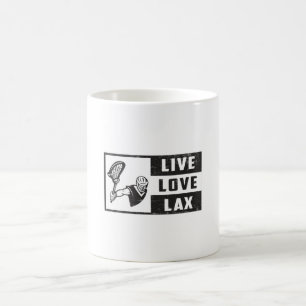Lacrosse Player Team Live Liebe Lax Funny Gift Ide Kaffeetasse