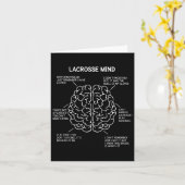 Lacrosse Player Think Redewendungen Brain Funny Ch Karte (Gelbe Blume)