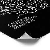 Lacrosse Player Think Redewendungen Brain Funny Ch Poster (Ecke)