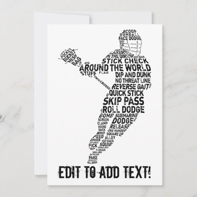 Lacrosse Player Typografie (Vorderseite)