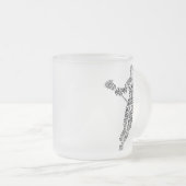 Lacrosse Player Typografie Mattglastasse (VorderseiteRechts)
