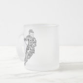 Lacrosse Player Typografie Mattglastasse (Vorderseite Links)