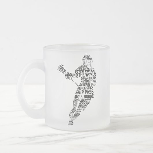 Lacrosse Player Typografie Mattglastasse (Links)