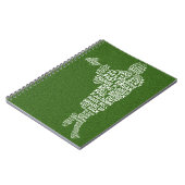 Lacrosse Player Typografie Notizblock (Linke Seite)