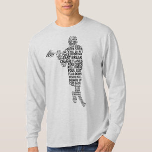 Lacrosse Player Typografie Word Art T-Shirt