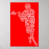 Lacrosse Player Typografisches Poster (Vorne)