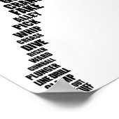 Lacrosse Player Typografy Poster (Ecke)