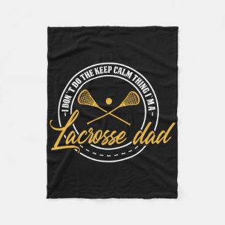 Lacrosse Player und Coach Vater Retro Lax Lover Pa Fleecedecke