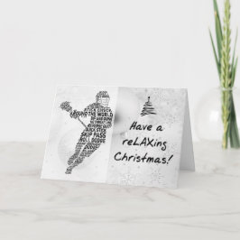 Lacrosse Player Weihnachtskarte Feiertagskarte