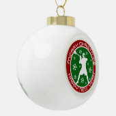 Lacrosse Player Weihnachtsschmuck Keramik Kugel-Ornament (Links)
