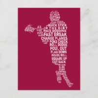 Lacrosse Player Word Art