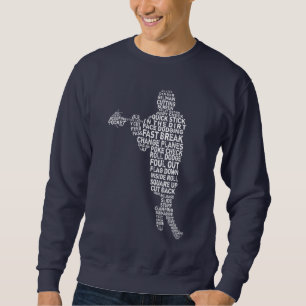 Lacrosse Player Word Art Sweatshirt