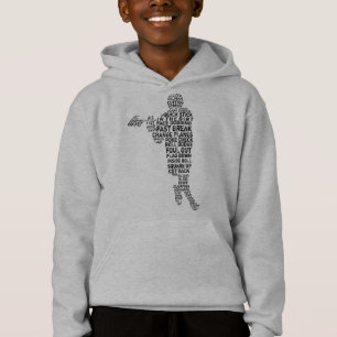 Lacrosse Player Word Art Words Hoodie