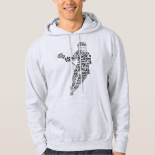 Lacrosse Player Word Art Words Hoodie